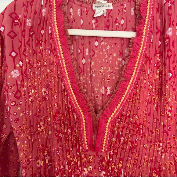 POUPETTE ST. BARTH Ola Long Sleeve Mini Dress Pink medium - Picture 4 of 6